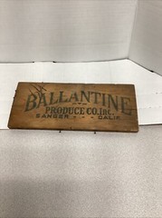 California Produce Ballantine Wood Sign Decor Kitchen, Bar, Vintage Decor, Wine
