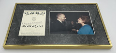 Mouton Cadet Bordeax Rothschild Signed 1990 Framed vintage Wine Label