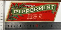 PIPPERMINT BOUTET 1930&rsquo;s Menthe French Mint Liquor Vintage Old Alcohol Label