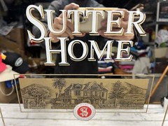 VTG Sutter Home Winery Napa California Wall Hanging Advertising Mirror Sign