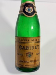 Vintage German Deutscher Obst-Sekt Cabinet Sparkling Fruit Wine Green Glass Bott