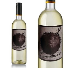 Funny Wine Alternative Label « Like a Wrecking Ball » Quote Label STICKER