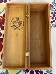 VINTAGE PEDRO DOMECQ CARLOS I SHERRY BRANDY WINE BOX CRATE 12.25 x 4.25 x 3.75