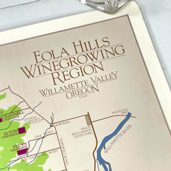 Eola Hills Wine Growing Region Vtg Map Poster Willamette Valley Oregon Mirassou