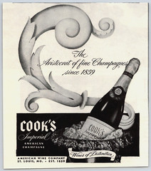PRINT AD Cooks Imperial American Champagne 1945 Small 5×6 Aristocrat