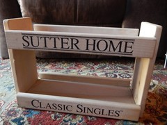 Sutter Home Wines ~ Classic Singles ~ Dual Rack WOOD STORE DISPLAY Ltd Promo