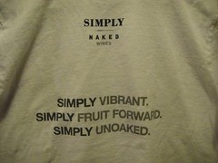 Simply NAKED Wines Promo Ladies NEW T Shirt Large White « Keep it Simple Sweetie »