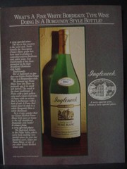 1982 Inglenook Napa Valley California Wine Fume Blanc Vintage Print Ad 12816