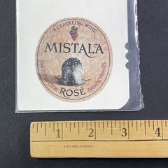 Vintage 1970s Mistala Rose Crackling Wine UNUSED Paper Label Spain Q2166