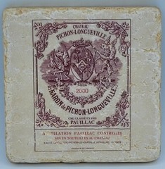Chateau Pichon-Longueville 2000 Wine Label Coaster