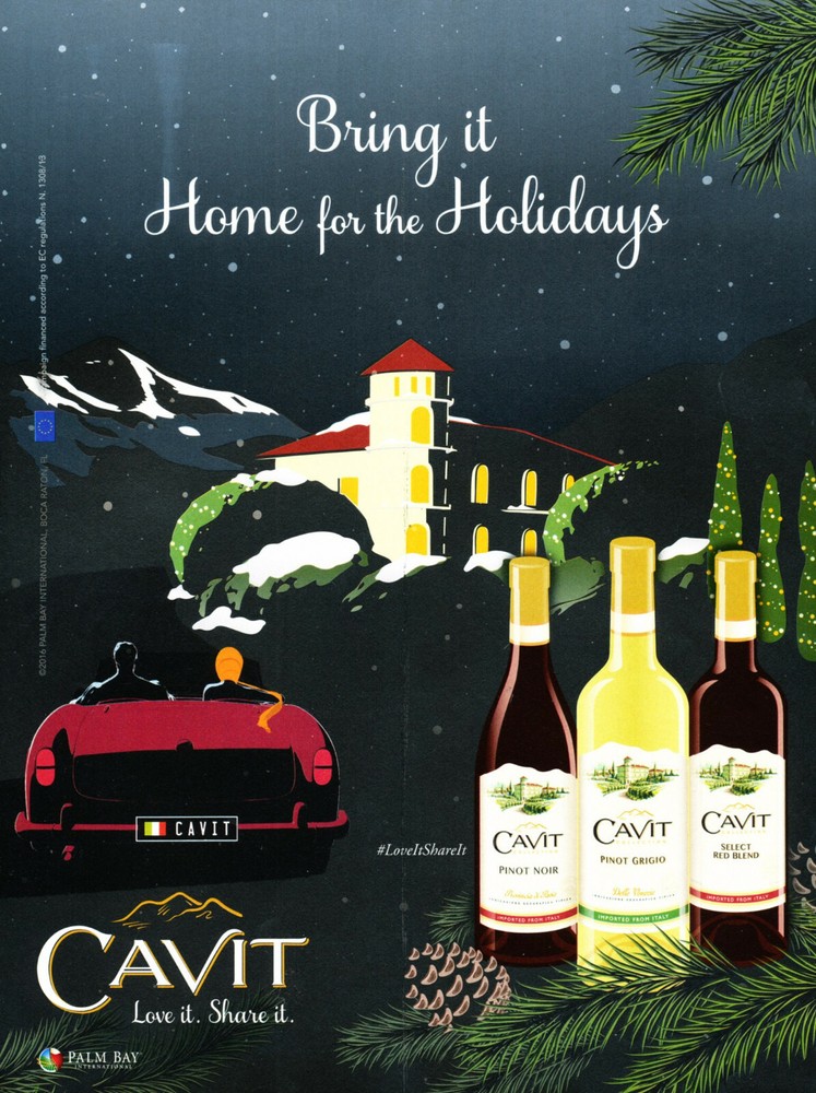 CAVIT WINE AD #6 RARE 2016 OUT OF PRINT