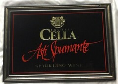 FRATILLI CELLA Wine Mirror Sign Anst Spumante Sparkling Wine