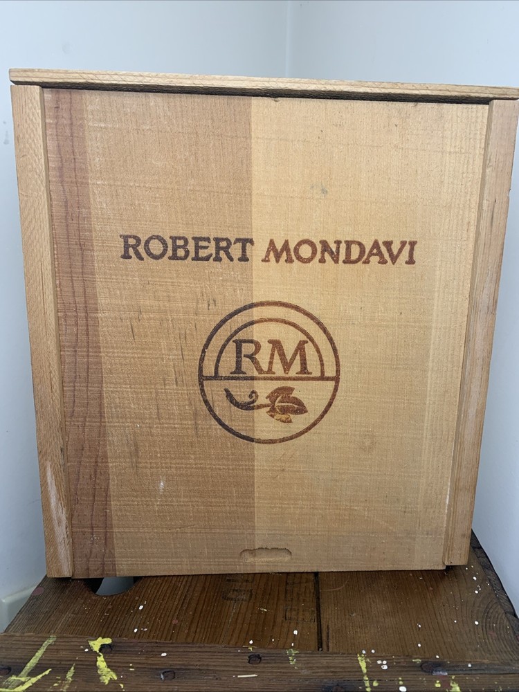 Vintage Robert Mondavi Winery Napa Valley Wooden Wine Box