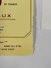 Vintage Wine Label French Specimen Les Cinq Pattes Bordeaux Wine Label Art Decor