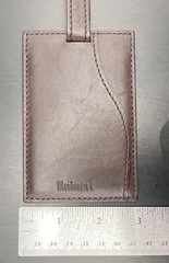 Ruinart Champagne Brown Leather Luggage Tag & Giftbag – Luxury – New