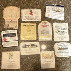 Vintage 1970s Original Wine Bottle Label Mixed Lot Sutter Home Sebastiani
