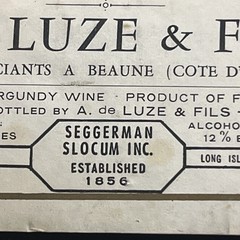VINTAGE FRENCH WINE LABEL FRANCE PULIGNY-MONTRACHET 1967 decLUZE FILS Seggerman