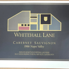 Whitehall Lane Cabernet Sauvignon 1986 Napa Valley Vtg Art Print Signed 56/100