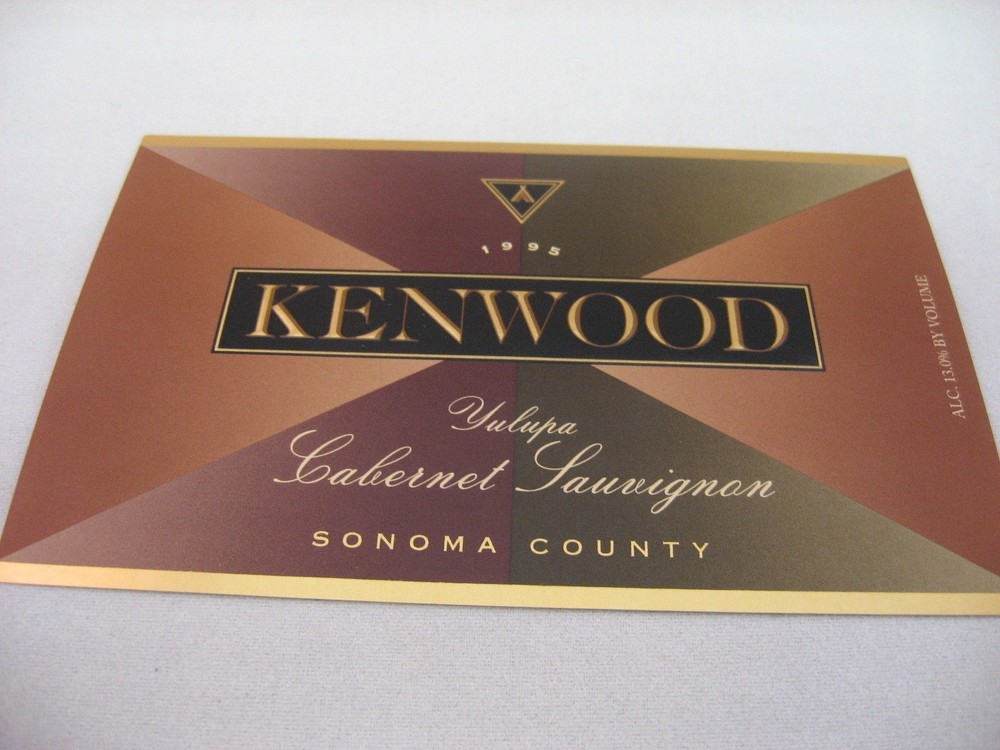 Vintage 1995 Kenwood Yulupa Cabernet Sauvignon Wine Label Sonoma County CA
