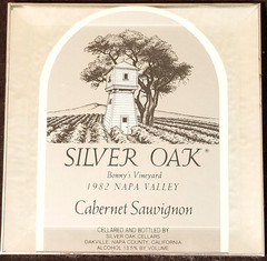 Vtg – Silver Oak 1982 Napa Valley CA – Cabernet – Wine Bottle Coaster / Stand