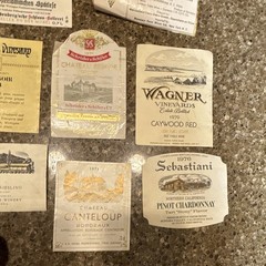 Vintage 1970s Original Wine Bottle Label Mixed Lot Sutter Home Sebastiani