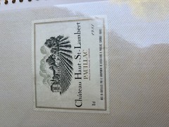 Vintage French Wine Label Archive 1978 Clos Vougeot Grand Cru Bordeaux 100+