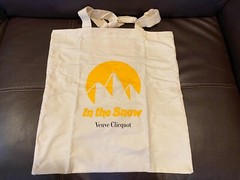 VEUVE CLICQUOT VCP Champagne Limited Edition Cotton Shopping Tote Bag SNOW NEW!