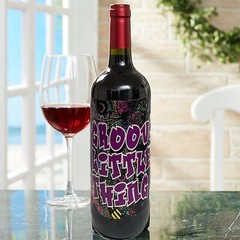 Wine Alternative Label « GROOVY LITTLE THING » Quote Label STICKER