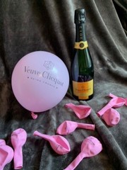 VEUVE CLICQUOT BALLOONS x10 Mixed 5 Pink 5 Orange Party Luxury Champagne Shower