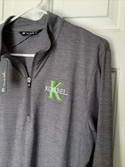 Travis Mathew Pullover Men&rsquo;s Medium Grey NWT Crestview 1/4 Zip Korbel Champagne