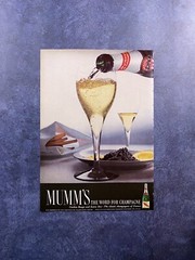 1966 Mumm&rsquo;s Champagne Vintage PRINT AD Cordon Rouge Elegance Classic