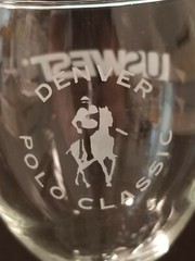 Denver Polo Classic – US West – Wine Glass – White Artwork – 6-3/4&Prime; – Collectors