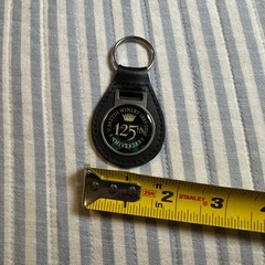 V. Sattui Winery 125th Anniversary Keychain Black Leather Napa Valley 1885-2010
