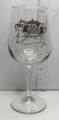 Blue Sky Vineyard – Makanda, IL – Wine Glass Brown Artwork – 7-1/2&Prime; Tall – Rare