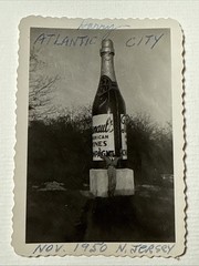 1950 Renault Wines Atlantic City New Jersey Giant Champagne Bottle Man Vtg