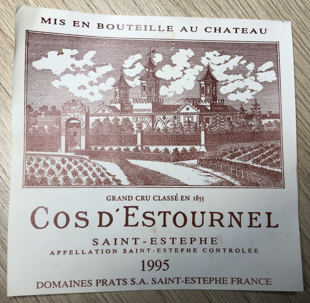 FRANCE COS D ESTOURNEL Saint Estephe 1995 – Original Wine Labels