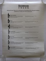 Redwood Creek Wines Poster 2008 Frei Bros 2 Sided 24&Prime;h X 18&Prime;w