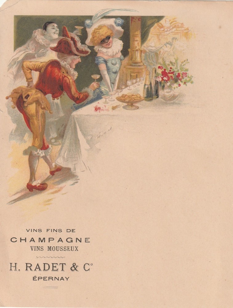 FRANCE old Rare Bar Menu CHAMPAGNE Fine Wine EPERNAY 1930s