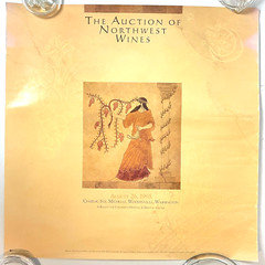 Northwest Wines 1995 Auction Event Poster Chateau Michelle Woodinville WA 26×26