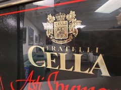 Fratelli Cella Asti Spumante sparkling wine framed glass Mirror Bar Advertising