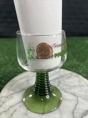 Set Of (3) Weinkellerei Honingshofe e.G Pfedelbach Beehive Glasses Emerald Green
