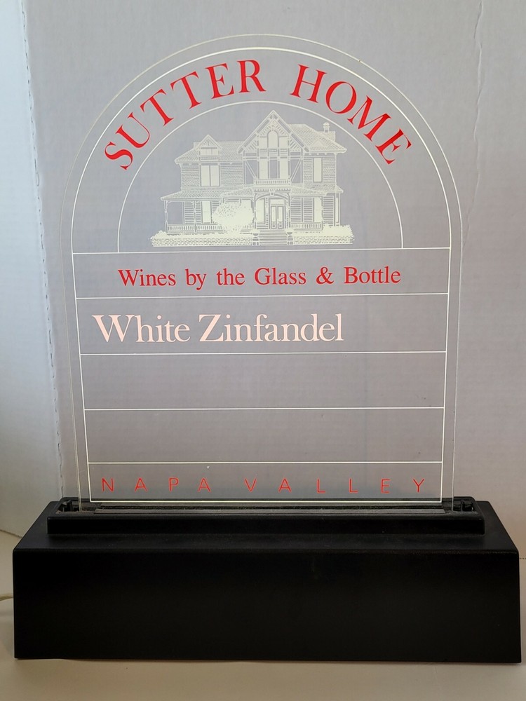 Sutter Home Wines Light Up Advertising Sign Collectible Bar Decor Gift