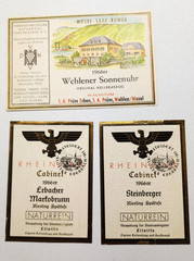 Vintage wine label Lot of 9 German 1962, 1966, 1967