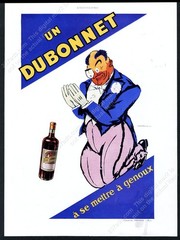 1933 Dubonnet Jules Isnard Dransy art French vintage print ad