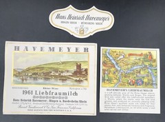 4 Diff VTG 1961 Havemeyer Liebfraumilch Rhine Wine Label Rheinhessen Germany