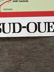 Vintage French Wine Poster Sud-Ouest France Vineyards SOPEXA 1970s Map