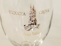 Sequoia Grove Winery – Napa Valley California – Wine Glass Gold Artwork: 7&Prime; Tall