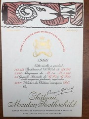 The 1966 Chateau Mouton Rothschild (Specimen) – Label By: Pierre Alechinsky
