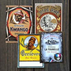 100 Vintage Original FRENCH WINE LABEL COLLECTION 1920s-40s Bottle Labels LOT