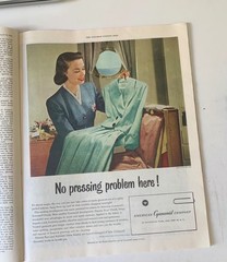 American Cyanamid Company Magazine Ad No Pressing Problem 1952 Textile